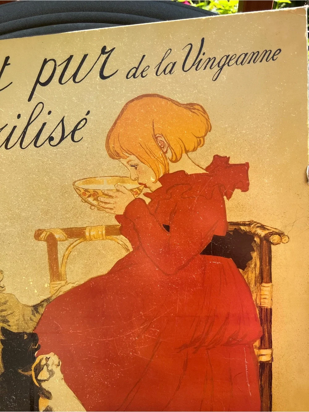 Lait Pur Sterilisé Vintage Red Dress Wall Art Poster